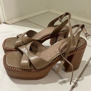 Jeffrey Campbell Tan Wedge Sandals